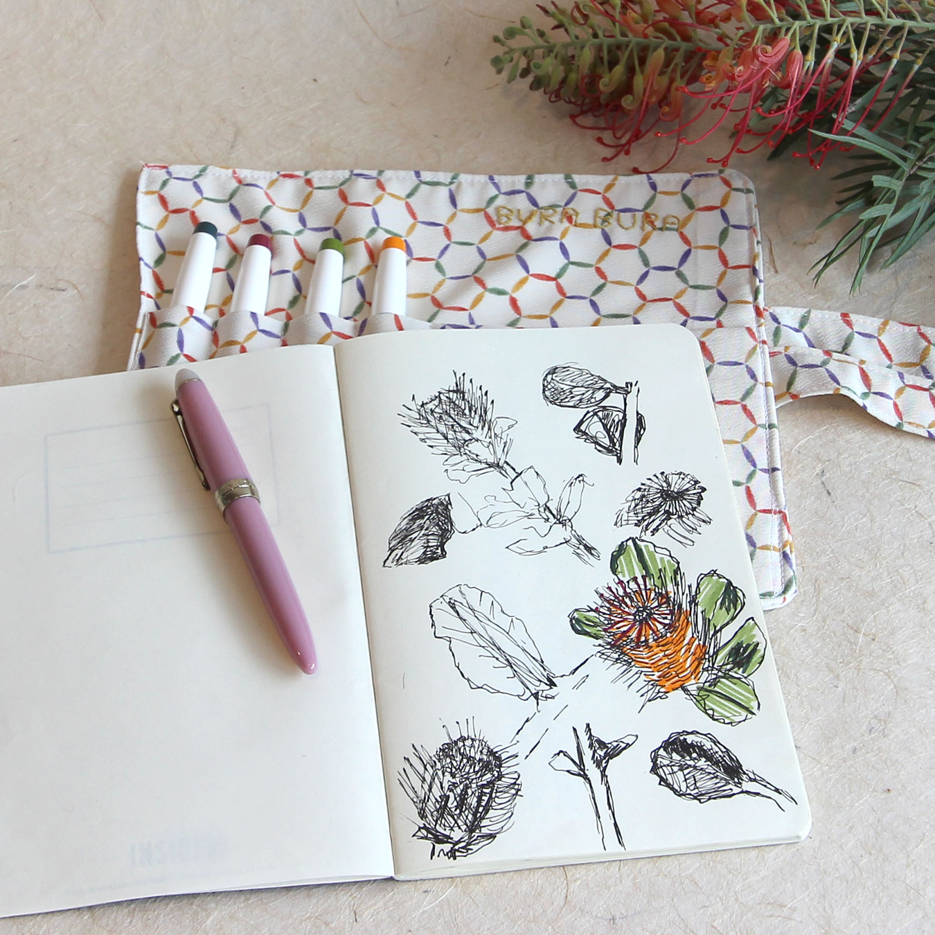 Colourful Circles - Short Pen Wrap