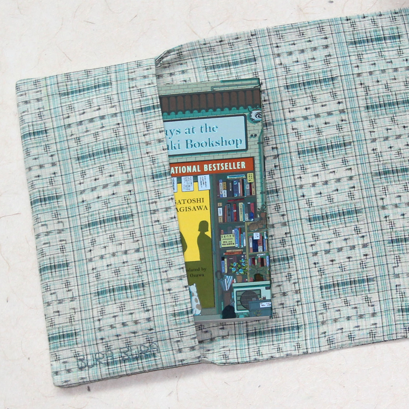 Green and Blue Grid - Journal & Book Wrap Cover