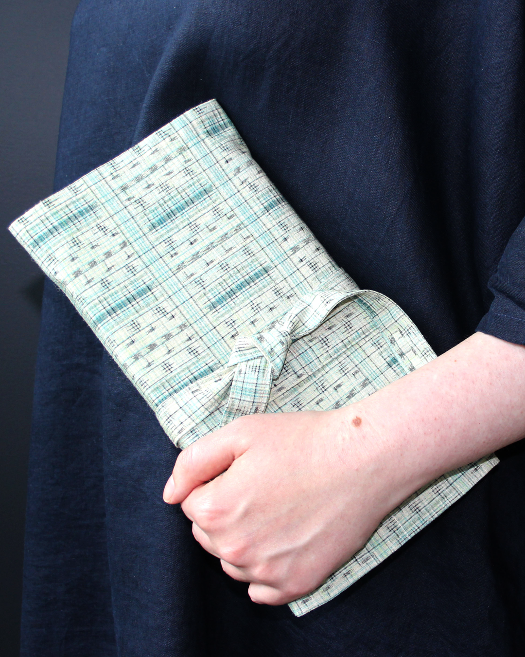 Green and Blue Grid - Journal & Book Wrap Cover