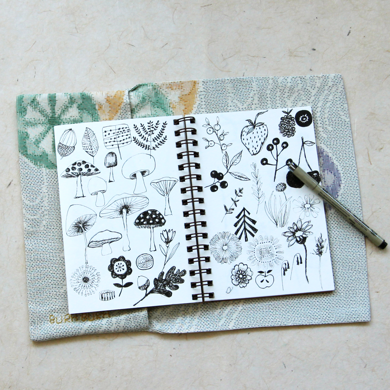 Lotus Root - Journal & Book Wrap Cover