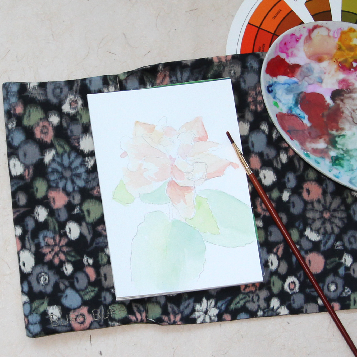 Flowers and Apples - Journal & Book Wrap Cover